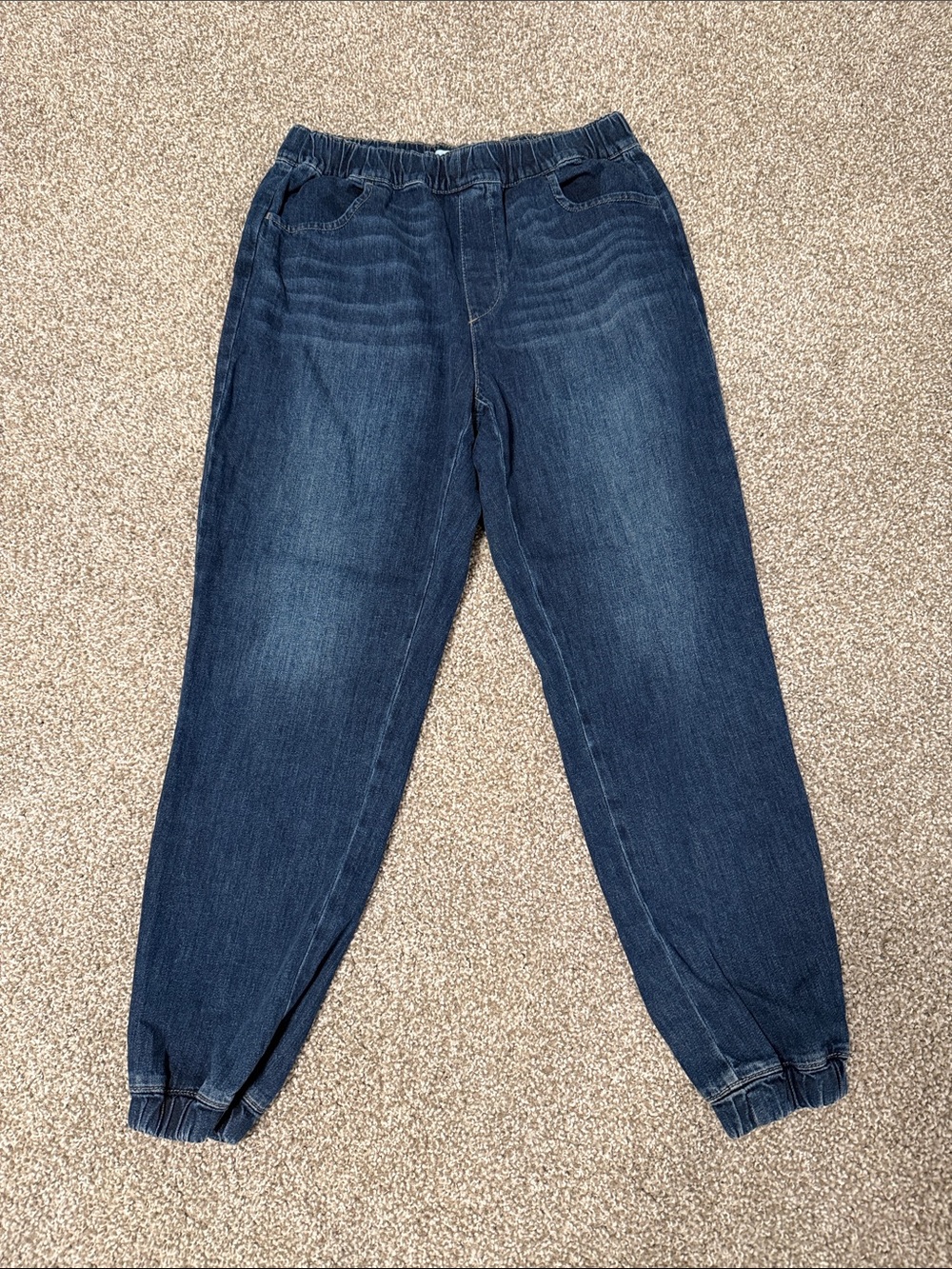 LOFT Outlet High Rise Denim Jogger Jeans Elastic Waist Size Small